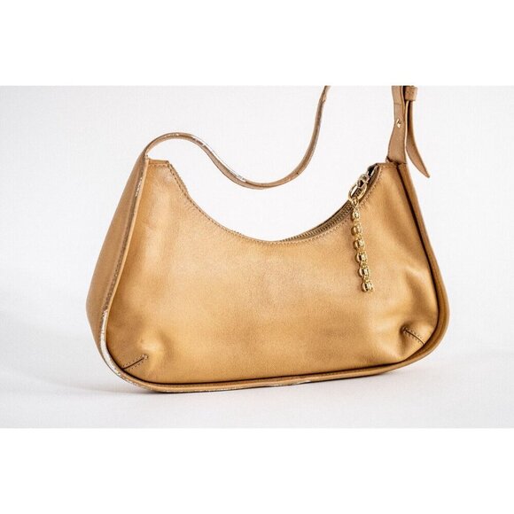 Yuzefi Tempura Nappa Leather Shoulder Bag In Cashew $550 Retail - Picture 7 of 8